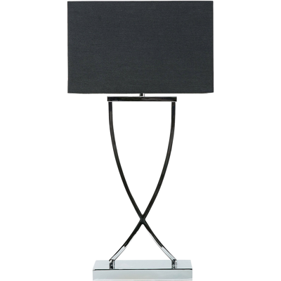 Beliani - Lámpara De Mesa De Metal Negro Plateado Poli Algodón 62 Cm Sala De Estar Yasuni Beliani - Lámpara De Mesa De Metal Negro Plateado Poli Algodón 62 Cm Sala De Estar Yasuni