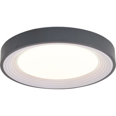 Moderno Lámpara De Techo Moderna Gris Con Blanco De 38 Cm Con Led Regulable Rgb - Kanton Metálica /plástico Redonda Incluye Led Max. 1 X 23 Watt - Qazqa Moderno Lámpara De Techo Moderna Gris Con Blanco De 38 Cm Con Led Regulable Rgb - Kanton Metálica /plástico Redonda Incluye Led Max. 1 X 23 Watt - Qazqa