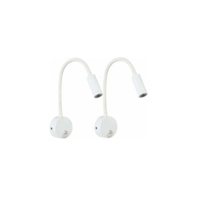 OEM Juego De 2 Lámparas De Lectura Blancas, Lámpara De Lectura Led De 3 W Con Brazo Flexible Y Interruptor Para Montaje En Pared, Ideal Para Dormitorios, Salas De Estar Y Espacios Interiores - Crezuo OEM Juego De 2 Lámparas De Lectura Blancas, Lámpara De Lectura Led De 3 W Con Brazo Flexible Y Interruptor Para Montaje En Pared, Ideal Para Dormitorios, Salas De Estar Y Espacios Interiores - Crezuo