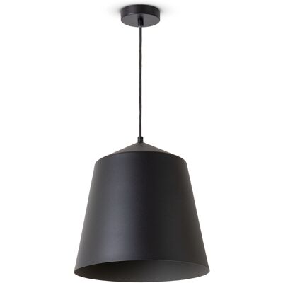 Paco Home - Lámpara Colgante Salón Suspensión Mesa Comer Cocina Pantalla Industrial Lámpara Colgante - Negro, Gris (ø32.5 Cm) Paco Home - Lámpara Colgante Salón Suspensión Mesa Comer Cocina Pantalla Industrial Lámpara Colgante - Negro, Gris (ø32.5 Cm)