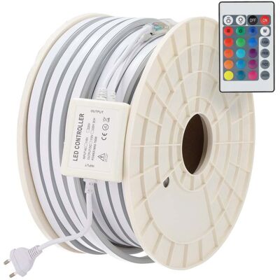 GREENICE Tira Flexible Led 12w/m 230vac 80leds/m Smd3535 22lm/led Ip65 50 Metros Rgb GREENICE Tira Flexible Led 12w/m 230vac 80leds/m Smd3535 22lm/led Ip65 50 Metros Rgb