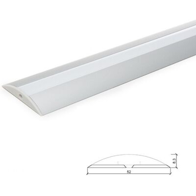 GREENICE Perfíl Aluminio Para Tira Led Difusor Opal Lle-alp021 X 2m GREENICE Perfíl Aluminio Para Tira Led Difusor Opal Lle-alp021 X 2m