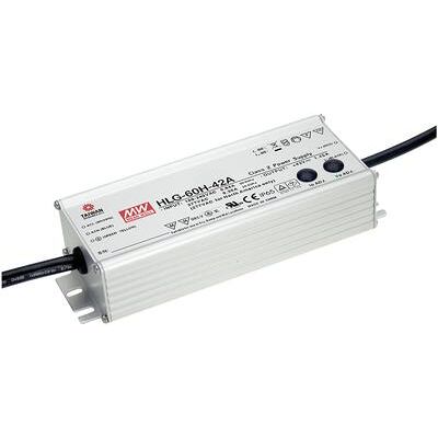 Dimer LED Mean Well HLG-60H-24B - 60W, 14.4-24V, Regulable Dimer LED Mean Well HLG-60H-24B - 60W, 14.4-24V, Regulable