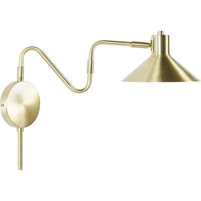 BELIANI Lámpara Aplique Moderna Industrial Pantalla Metal Ajustable Brazo Largo Dorado Baliem BELIANI Lámpara Aplique Moderna Industrial Pantalla Metal Ajustable Brazo Largo Dorado Baliem