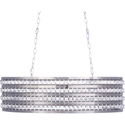 Lámpara de Techo de Cristal plateada Beliani - Lámpara colgante Lámpara de Techo de Cristal plateada Beliani - Lámpara colgante
