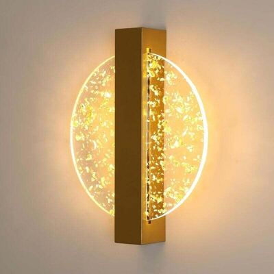 OEM Aplique De Pared Led Para Interiores, 12w 1150lm, Lámpara De Pared Moderna Dorada, Aplique De Pared Acrílico Para Interiores Para Dormitorio, Sala De Estar, Escalera, Pasillo, Blanco Cálido 3000k -cre OEM Aplique De Pared Led Para Interiores, 12w 1150lm, Lámpara De Pared Moderna Dorada, Aplique De Pared Acrílico Para Interiores Para Dormitorio, Sala De Estar, Escalera, Pasillo, Blanco Cálido 3000k -cre