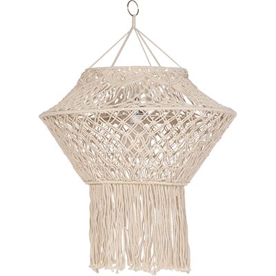 Rústico Cuerda Pantalla De Lámpara Macramé Natural 90 Cm , Orgánica Apto Para Lámpara Colgante - Qazqa Rústico Cuerda Pantalla De Lámpara Macramé Natural 90 Cm , Orgánica Apto Para Lámpara Colgante - Qazqa