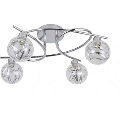 Fab 154484020 - Lámpara de Techo Varanasi - Cromo - 4 Luces Fab 154484020 - Lámpara de Techo Varanasi - Cromo - 4 Luces