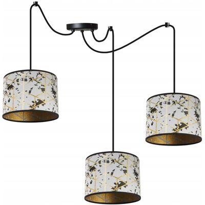 OEM Lámpara De Techo Colgante, Pantalla Con Estampado De Araña, Dorada OEM Lámpara De Techo Colgante, Pantalla Con Estampado De Araña, Dorada