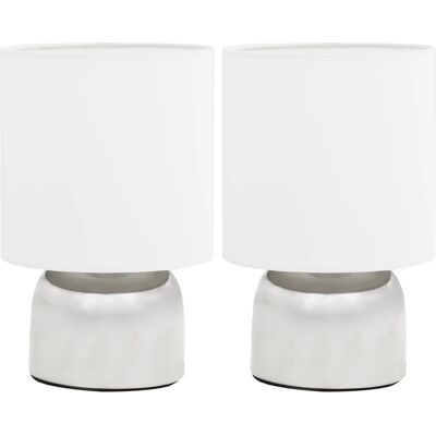 Set de 2 lámparas de mesa columna modernas con control táctil VidaXL Set de 2 lámparas de mesa columna modernas con control táctil VidaXL