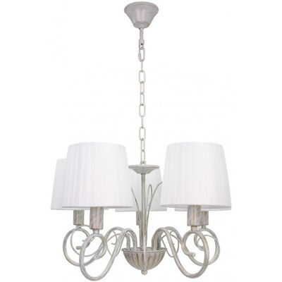 Fabrilamp Araña Amsterdam - 5 E14 bombillas - Blanco y Oro - Iluminación interior Fabrilamp Araña Amsterdam - 5 E14 bombillas - Blanco y Oro - Iluminación interior