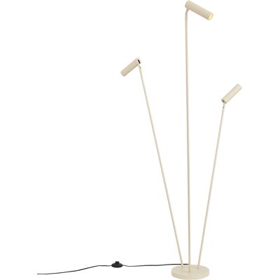 Qazqa Lámpara De Pie Moderna Beige 3 Luces Gu10 35mm - Thomas Qazqa Lámpara De Pie Moderna Beige 3 Luces Gu10 35mm - Thomas