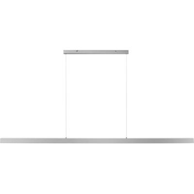 BELIANI Lámpara Led Colgante Lineal De Metal 160 Cm Estilo Industrial Moderno Plateado Baddana BELIANI Lámpara Led Colgante Lineal De Metal 160 Cm Estilo Industrial Moderno Plateado Baddana