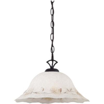 GREENICE Lámpara Colgante De Estilo Clásico Foglia E27 1 Luz (sin Bombilla) [i-l-7533 GREENICE Lámpara Colgante De Estilo Clásico Foglia E27 1 Luz (sin Bombilla) [i-l-7533