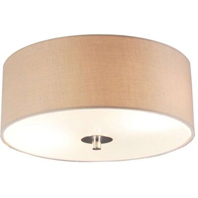 Qazqa Lámpara de Techo Rústica Moderna - 30cm Redonda LED Compatible Qazqa Lámpara de Techo Rústica Moderna - 30cm Redonda LED Compatible