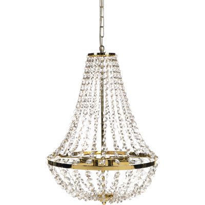 Lámpara de araña de oro y hierro Beliani Diamante - 40x40x110 Lámpara de araña de oro y hierro Beliani Diamante - 40x40x110
