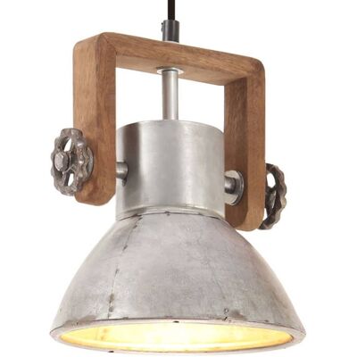 Lámpara colgante industrial vidaXL - Plateada - 19cm - E27 Lámpara colgante industrial vidaXL - Plateada - 19cm - E27