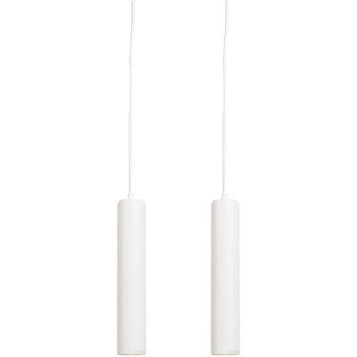 Set de 2 lámparas colgantes blancas Qazqa - TUBA Small - Estilo Industrial Set de 2 lámparas colgantes blancas Qazqa - TUBA Small - Estilo Industrial