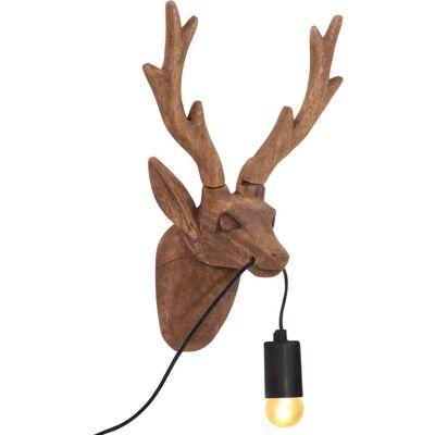 HELLOSHOP26 Lámpara De Pared Animal Estilo Industrial 28 X 20 X 40 Cm Aspecto Único Madera De Mango Marrón 020047555 HELLOSHOP26 Lámpara De Pared Animal Estilo Industrial 28 X 20 X 40 Cm Aspecto Único Madera De Mango Marrón 020047555