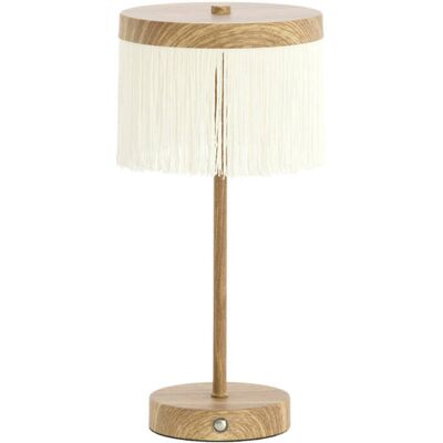 LIGHT & LIVING Lámpara De Mesa - Crema Madera - Led - Madera Metal - Pequeña LIGHT & LIVING Lámpara De Mesa - Crema Madera - Led - Madera Metal - Pequeña