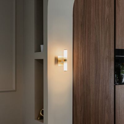 QAZQA Bath - dorado - 2x G9 - Lámpara de pared QAZQA Bath - dorado - 2x G9 - Lámpara de pared