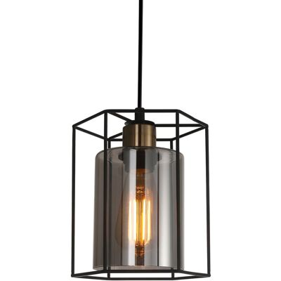Italux Kalula Lámpara De Techo Colgante Industrial, Retro 1 Luz Linternas, E27 Italux Kalula Lámpara De Techo Colgante Industrial, Retro 1 Luz Linternas, E27