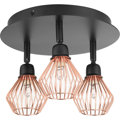 BELIANI Aplique De Pared 3 Luces De Metal Negro Ajustable Industrial Volga M BELIANI Aplique De Pared 3 Luces De Metal Negro Ajustable Industrial Volga M