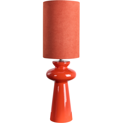 Beliani - Lámpara De Mesita De Noche Moderna Con Pantalla De Gamuza Sintética Base De Cerámica De Forma Irregular Rojo Oteros Beliani - Lámpara De Mesita De Noche Moderna Con Pantalla De Gamuza Sintética Base De Cerámica De Forma Irregular Rojo Oteros