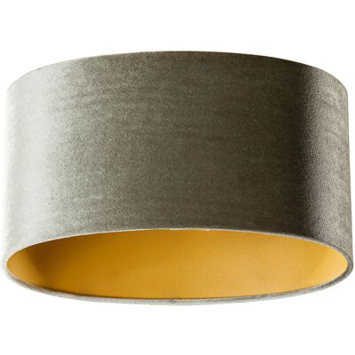 Qazqa Algodón Pantalla De Lámpara De Terciopelo Verde Con Interior Dorado, Ovalada 35/23/18 , Ovalada Apto Para Lámpara Colgante Y De Pie Qazqa Algodón Pantalla De Lámpara De Terciopelo Verde Con Interior Dorado, Ovalada 35/23/18 , Ovalada Apto Para Lámpara Colgante Y De Pie