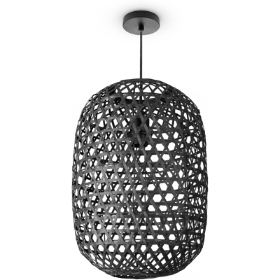 Lámpara colgante Paco Home Punu - Negro, Ø 30cm, H 43cm Lámpara colgante Paco Home Punu - Negro, Ø 30cm, H 43cm