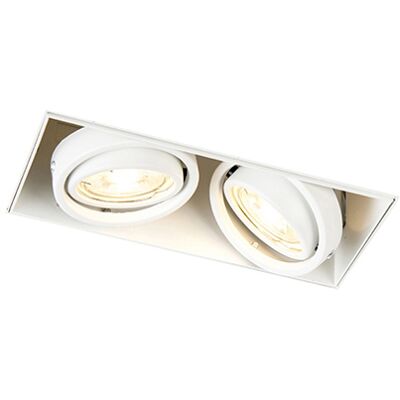Qazqa Spotlight empotrado moderno WiFi 2 bombillas - Blanco ajustable y totalmente empotrado Qazqa Spotlight empotrado moderno WiFi 2 bombillas - Blanco ajustable y totalmente empotrado
