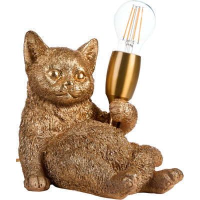 BELIANI Lámpara De Mesa Con Temática Animal Lámpara De Noche Con Forma De Gatito Lámpara De Lectura Para Dormitorio Dorado Zippy BELIANI Lámpara De Mesa Con Temática Animal Lámpara De Noche Con Forma De Gatito Lámpara De Lectura Para Dormitorio Dorado Zippy