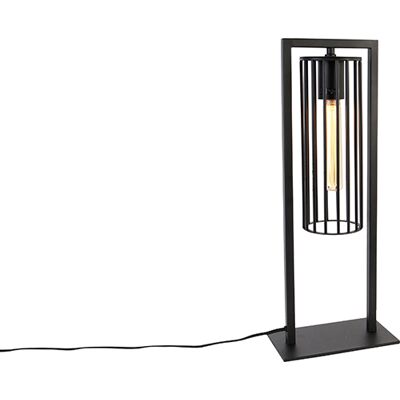 Moderno Lámpara De Mesa Moderna Negra - Balenco Wazo Acero Alargada Adecuado Para Led Max. 1 X 40 Watt - Qazqa Moderno Lámpara De Mesa Moderna Negra - Balenco Wazo Acero Alargada Adecuado Para Led Max. 1 X 40 Watt - Qazqa