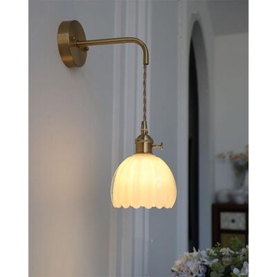 OEM Aplique De Pared Interior Con Pantalla De Cristal Blanco, Lámpara De Pared Decorativa En Forma De Flor, Iluminación De Pared Para Baño, Sala De Estar Y Dormitorio. OEM Aplique De Pared Interior Con Pantalla De Cristal Blanco, Lámpara De Pared Decorativa En Forma De Flor, Iluminación De Pared Para Baño, Sala De Estar Y Dormitorio.