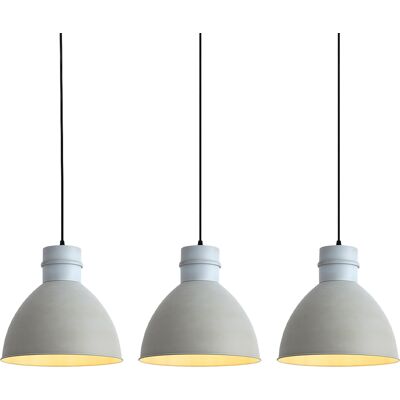 Rústico Conjunto De 3 Lámparas Colgantes Rústicas Grises - Dory Acero Redonda Adecuado Para Led Max. 3 X 40 Watt - Qazqa Rústico Conjunto De 3 Lámparas Colgantes Rústicas Grises - Dory Acero Redonda Adecuado Para Led Max. 3 X 40 Watt - Qazqa