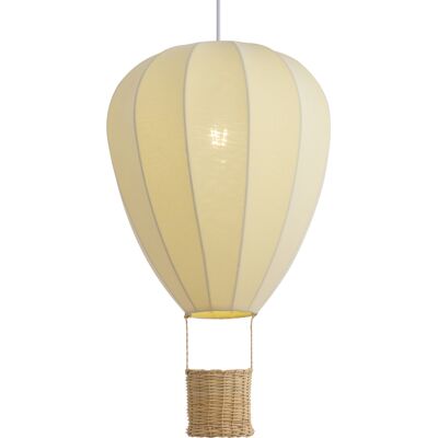 Qazqa Lámpara Colgante Infantil Beige Globo Aerostático - Air Qazqa Lámpara Colgante Infantil Beige Globo Aerostático - Air