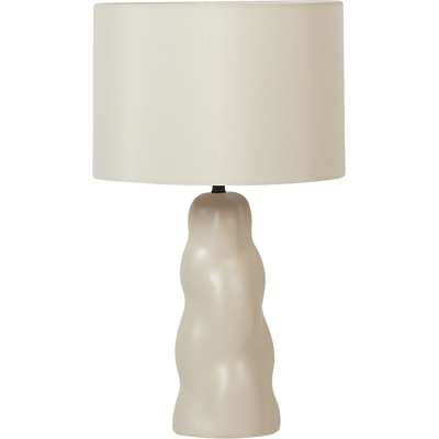 Lámpara de Mesa de Cerámica Beige VILAR de Beliani - Luz de Mesa Lámpara de Mesa de Cerámica Beige VILAR de Beliani - Luz de Mesa