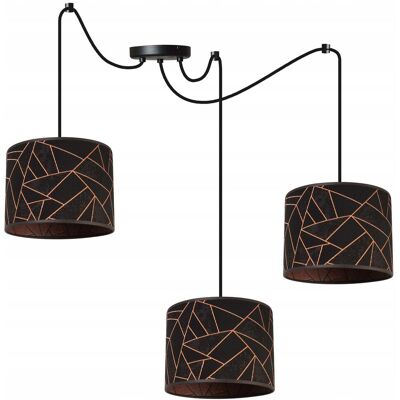 OEM Lámpara De Techo Colgante, Pantalla Con Estampado De Araña, Cobre OEM Lámpara De Techo Colgante, Pantalla Con Estampado De Araña, Cobre