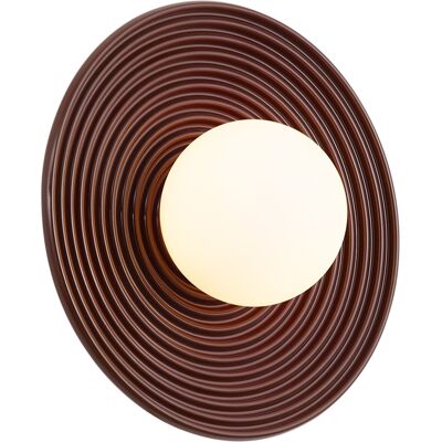 Qazqa Lámpara De Techo Retro Rojo Oscuro Con Cristal Opal - Lila Qazqa Lámpara De Techo Retro Rojo Oscuro Con Cristal Opal - Lila