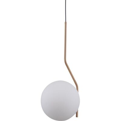 Italux Carimi - Lámpara colgante moderna de latón miel con pantalla blanca - Lámpara colgante Italux Carimi - Lámpara colgante moderna de latón miel con pantalla blanca - Lámpara colgante