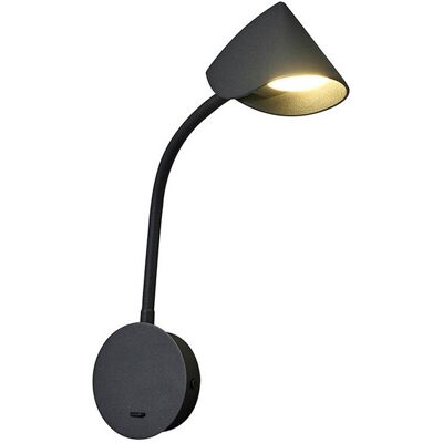 Aplique De Pared De Aluminio En Color Negro Modelo Goa Led Mantra Aplique De Pared De Aluminio En Color Negro Modelo Goa Led Mantra