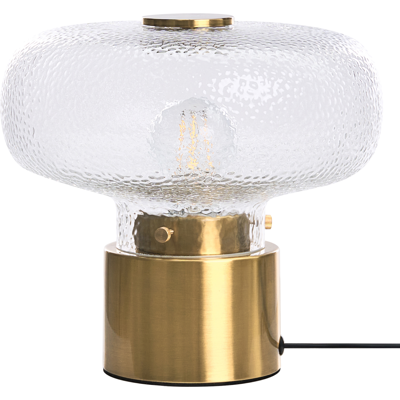 BELIANI Lámpara De Mesa Estilo Glam Moderno Con Base De Hierro Pantalla De Vidrio Texturizado Latón Tara BELIANI Lámpara De Mesa Estilo Glam Moderno Con Base De Hierro Pantalla De Vidrio Texturizado Latón Tara