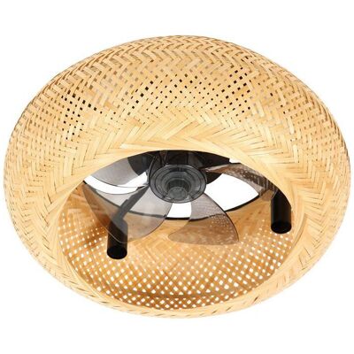 Ventilador De Techo Con Luz Farelek Canisséa 50 Cm 4 X E27 Madera Trenzada Ventilador De Techo Con Luz Farelek Canisséa 50 Cm 4 X E27 Madera Trenzada