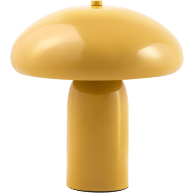 BELIANI Lámpara De Mesa Moderna Con Pantalla De Hierro Una Luz 22 Cm Forma De Seta Amarillo Sanya BELIANI Lámpara De Mesa Moderna Con Pantalla De Hierro Una Luz 22 Cm Forma De Seta Amarillo Sanya