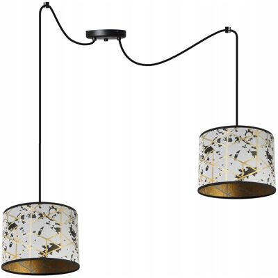 OEM Lámpara De Techo Colgante, Pantalla Con Estampado De Araña, Dorada OEM Lámpara De Techo Colgante, Pantalla Con Estampado De Araña, Dorada