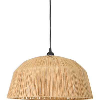 BELIANI Lámpara Colgante De Paja Con Pantalla De Cúpula Tejida De Estilo Boho Natural Umba BELIANI Lámpara Colgante De Paja Con Pantalla De Cúpula Tejida De Estilo Boho Natural Umba