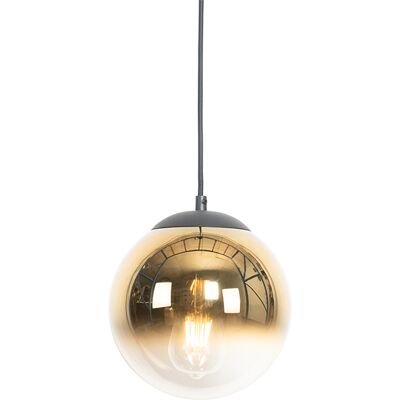 QAZQA - Lámpara colgante dorada Art Deco 20cm - Ajustable QAZQA - Lámpara colgante dorada Art Deco 20cm - Ajustable