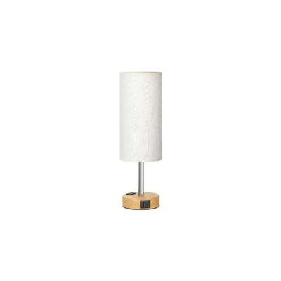OEM Lámpara De Mesilla De Noche Para Dormitorio: Luz Táctil Regulable De 3 Canales Con Puerto De Carga Usb-c Y Toma De Corriente Alterna, Base De Madera Pequeña, Pantalla Circular - Crezuo OEM Lámpara De Mesilla De Noche Para Dormitorio: Luz Táctil Regulable De 3 Canales Con Puerto De Carga Usb-c Y Toma De Corriente Alterna, Base De Madera Pequeña, Pantalla Circular - Crezuo