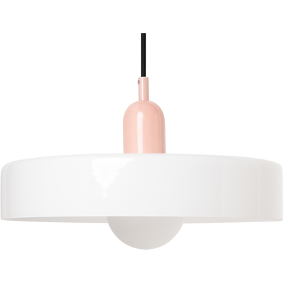 BELIANI Lámpara Colgante De Vidrio Con Pantalla Circular Luminaria Moderna Blanco Paala BELIANI Lámpara Colgante De Vidrio Con Pantalla Circular Luminaria Moderna Blanco Paala