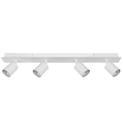 BELIANI Lámpara De Techo Metal Blanco 4 Pantallas De Luz Luces Ajustables Diseño Industrial Moderno Tigris BELIANI Lámpara De Techo Metal Blanco 4 Pantallas De Luz Luces Ajustables Diseño Industrial Moderno Tigris